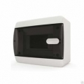 Щит пластиковый навесной 6 мод IP41 (кнопка) прозрачная черная дверца Tekfor